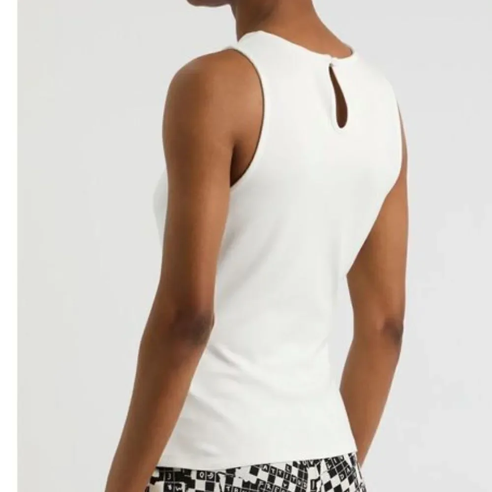 Diane Von Furstenberg Poseidon Gathered Tank Ivory
